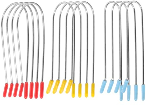 MUCKLILY Pinces à Bigoudis Chauffantes 24 Pièces, Clips Métalliques en Fil de Fer, Tailles 3,2 Cm/2,54 Cm/1,9 Cm, Fixation U, pour Permanente Cheveux Homme Femme, Usage Maison Coiffure