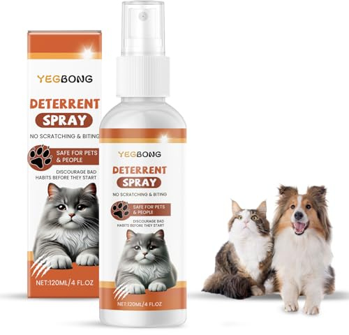 Domigard Cat Deterrent Spray - Natural Safe Premium Cat Spray Deterrent for Cats and Kittens, Cat Dogs Scratch Deterrent Training Aid Indoor and Outdoor for Furniture, Sofas, Curtain - 4.23 oz