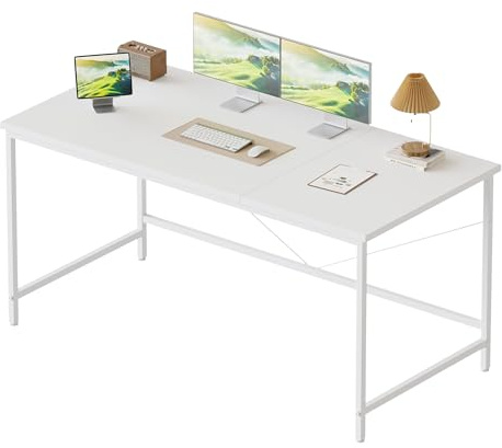 Mericonia 120x50 cm Computer Desk, Gaming Desk for Small Spaces, Modern Simple Style Desk for Home Office, Study Student Writing Desk, White