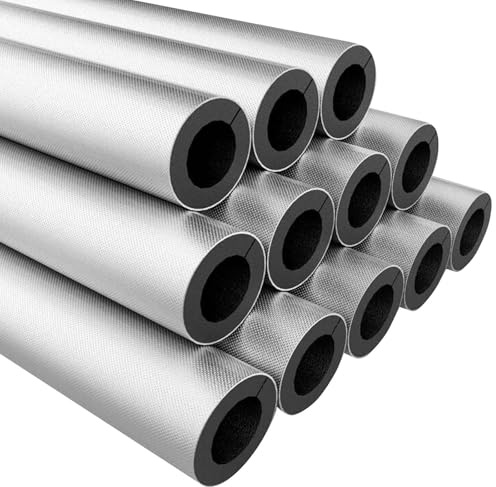 Rohrdämmung Schaumstoff Rohr ID 60mm 76mm 89mm 114mm Selbstklebend Kautschuk Isolierschlauch - Rohrisolierung für Heizung und Sanitär(ID76mm×TK50mm×L100cm)