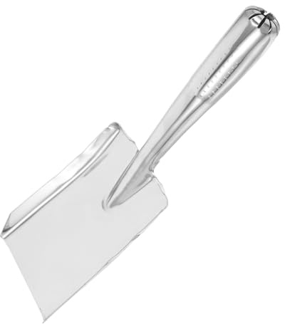 BESTonZON Pala da Giardino in Acciaio Inox Utensile per Scavare Piantare e Diserbare Leggera e Compatta per Giardinaggio Campeggio e Pulizia del Focolare
