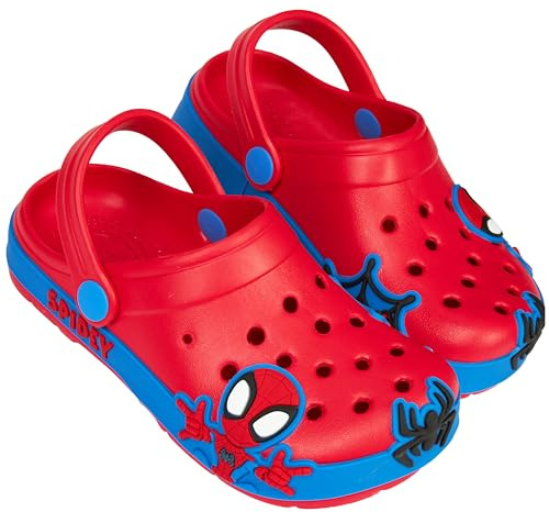 Get Trend Spidey e i Suoi Fantastici Amici Zoccoli da Ragazzo, Clogs da Giardino Suola Antiscivolo e Cinturino, Ciabatte Slip-on (29/30.5 EU, Rosso Spidey)
