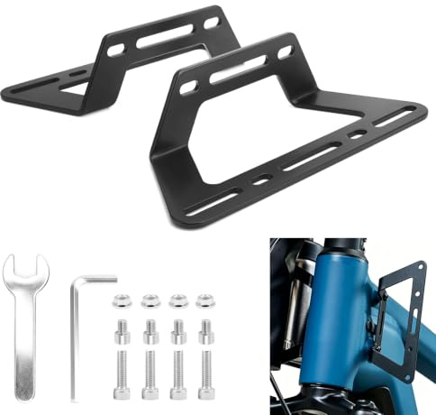JESTOP 2 Stück Multifunktionsadapter für Riese & Müller Charger Nevo Supercharger, Edelstahl-Zubehörhalterung für E-Bikes, zur Montage von Flaschenhaltern, Faltschlössern und Schlosshalterungen