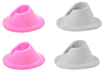 BETOOKY Porta Smalto per Unghie 4 Pezzi in Silicone Leggero e Pratico, Base Supporto per Bottiglie Smalto Nail Art, per Utilizzo Domestico e Professionale