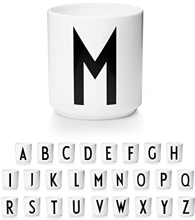 Design Letters Tazzine Caffe con Iniziale (A-Z) | Regali Natale Donna, Regalo Uomo Natale, Decorazioni Natalizie | Tazze Colazione | Porcellana Tazzine Caffe Particolari | Tazze da The, 250 Ml