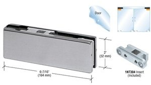 CRL Brushed Stainless Finish Top Door Patch Fitting with INT304 Insert