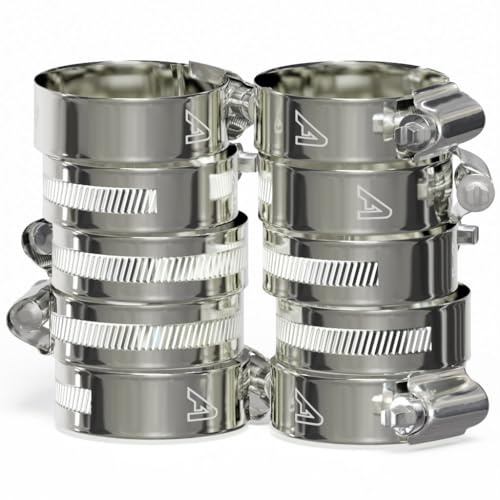10 Pack - 85mm > 100mm Worm Drive 304 Stainless Steel Hose Pipe Clamps Clips