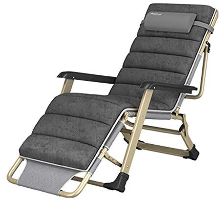 LHNLY-Liegen Liegender Saunaliege Sonnenliege Liegestühle Gartenstuhl Recliner Campingliege Strandliege Terrasse Verstellbar und klappbar, Max. 260 kg