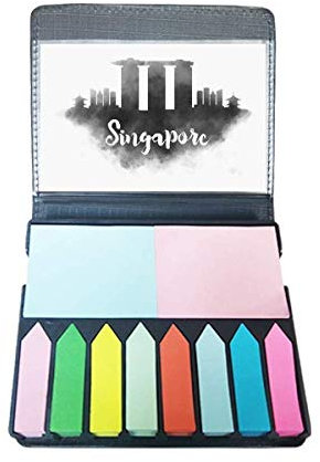 Singapore Lankmark Ink City Malerei selbstklebende Notizzettel Farbe Page Marker Box
