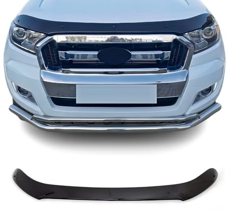 OMAC Motorhaube Deflektor Insekten Steinschlagschutz kompatibel mit Ford Ranger 2015-2022 Dunkel