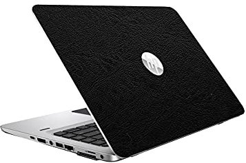 AlphaWraps Skin for HP EliteBook 8460p Laptop | Black Leather | Protective and Durable Vinyl Decal wrap Cover | Made in The UK