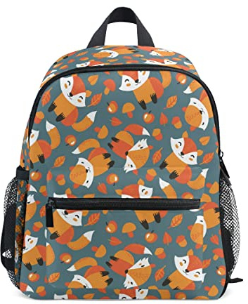 Children's Backpack, Kids Schoolbag Hand Drawn Panda Bear Students Bookbag for Boys Girls, Chest Strap