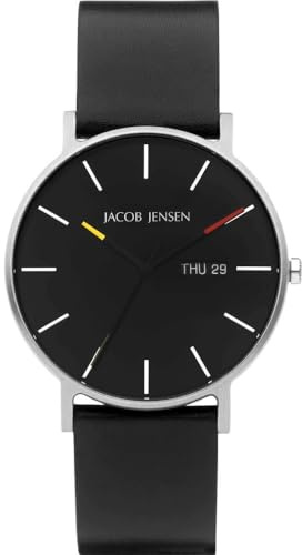 Jacob Jensen Herrenuhr Titan Quarz Schwarz 162