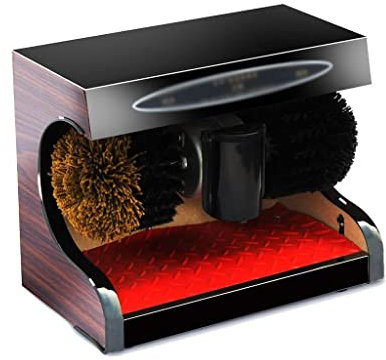 QHYXT Cireuse à Chaussures électrique, cireuse à Chaussures électrique Automatique, cireuse à Chaussures électrique pour Lieu Public de Banque d'hôtel Familial (Black3)