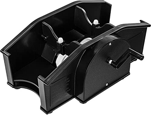 GAMES PLANET Kartenmischmaschine, Kartenmischer mit Handkurbel, manuelle mechanische Bedienung - Keine Batterien notwendig, geeignet für Karten im Format 80-91 x 55-65 mm | Mechanische Kartenmischmaschine mit Handkurbel, keine Batterien, für Karten 80-91 x 55-65 mm, justierbare Abstandhalter