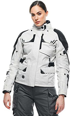 Dainese - Ladakh 3L D-Dry Lady Jacket, Chaqueta de Moto Touring Impermeable, Protectores de Hombro y Codo, 4 Estaciones, Chaqueta de Moto para Mujer, Vapor-Blue/Negro, 38