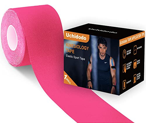 Tape Kinesiologico,Tape Sportivo 5m x 5cm Kinesio Taping Taping Kinesiologico Impermeabile ed Elastico Nastro Kinesiologico (ROSSO)