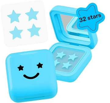 Starface Hydro-Star + Salicylsäure Pickel Patches und Big Blue Compact, hilft tiefere Stellen zu schrumpfen und zu beruhigen, niedliche Sternform, vegan, 32 Stück