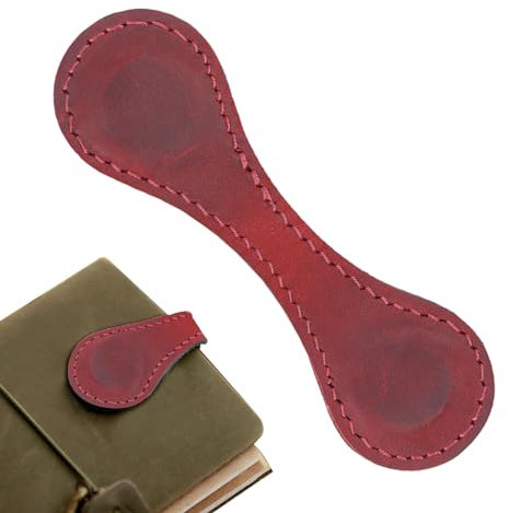 Anulely Lesezeichen aus Leder mit Gravur - Buchmarker-Clip,Rutschfester Buchmarker-Clip im Retro-Stil für Leser und Buchliebhaber