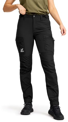 RevolutionRace Rambler Lightweight Pro Pants für Damen, Leichte Outdoor-Hose und Wanderhose für Damen, Black, XL