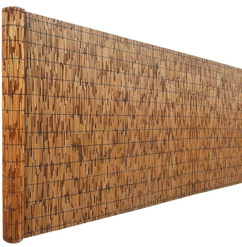 Bambuszaun Sichtschutzzaun 50 60 70 80 90 100 110 120 130 140 150 160 170cm Hoch Natürlicher Schilfrohr Gartenzaun Für Hinterhof Innen-/Außenbereich Terrasse Veranda (Size : H150xL500cm)