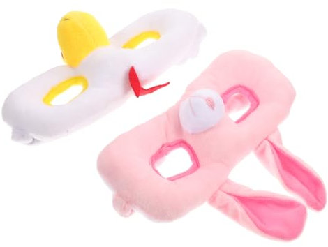 Holibanna 2st Tier Verkleiden Kaninchen Cosplay Kostümzubehör Bilden Festival-party-masken Weihnachts-cosplay-masken Osterhasen-masken Ostern Kind Kunsthandwerk Abschlussball Stoff
