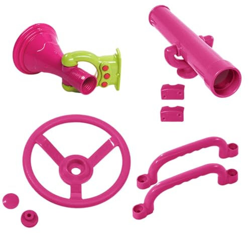 4-teiliges Spielplatz-Set für Kinder, Schaukelanbau in Pink