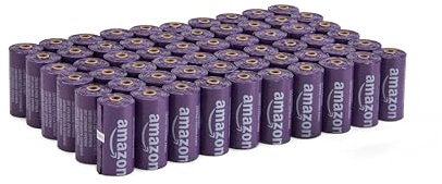 Amazon Basics Sacchetti igienici per cani senza dispenser, alla lavanda, 900 pezzi (60 confezioni da 15 sacchetti)