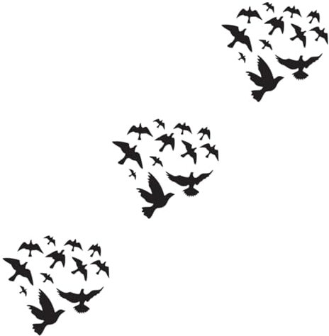 Angoily 3stücke Kreativer Wandaufkleber Mit Vögeln Abnehmbarer Hintergrundsticker Für Türen Und Wände Dekoration Von Geschäften Und
