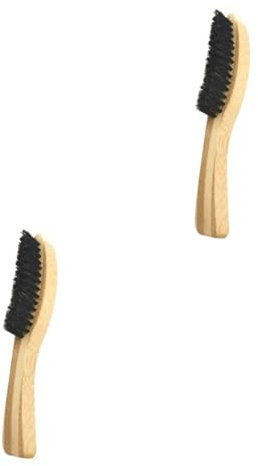 Healeved 2stücke Langstielige Holz-bartbürste Praktische Und Tragbare Bartpflege-bürste Für Zuhause Und Friseursalons Langlebig Und Benutzerfreundlich Für Männer