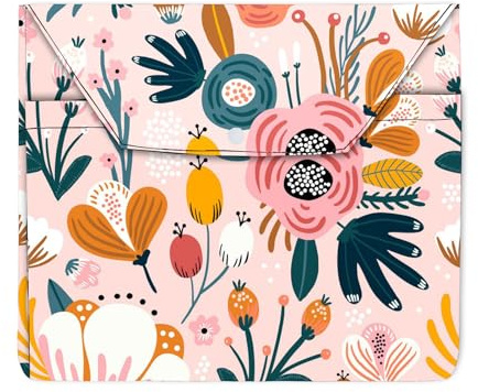 NICENEEDED Couverture de Livre Florale Pochette de Livre avec Bouton Étui de Protection de Livre Lavable et Étanche pour Livre de Poche
