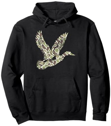 Old School Camo Duck Waterfowls Hunters Southern Pullover Hoodie