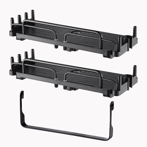 KMGDM Lot de 2 étagères télescopiques pour barre de douche - Porte-savon - Sans perforation - Étagère de douche rétractable