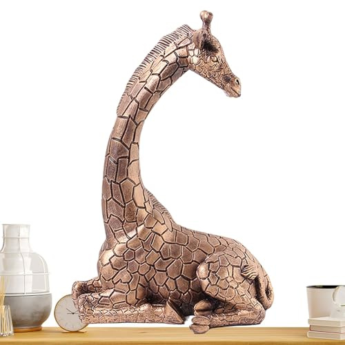 Zunetsutock Resin Vattentät Giraffe Skulptur - Giraff Inredning, Giraffe Skulptur Dekoration | Trädgård utomhus statyer dekoration för inomhus, utomhus, entréer, sovrum, skrivbord, innergård