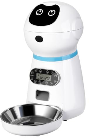 BUGUUYO Feeder Bowl Automatic Timed Food Dispenser Usb Powered Robot Cat Feeder for Dogs