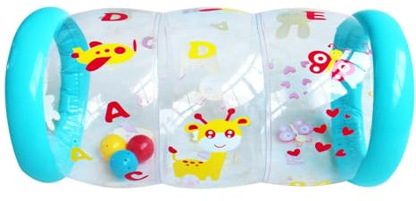 Rullo gonfiabile per gattonare per bambini, giocattolo per gattonare e stare in piedi, giocattolo gonfiabile