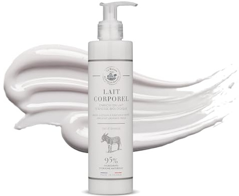 Latte corpo - Latte d'asina Bio - 95% di ingredienti di origine naturale - Realizzato in Provenza - lenitivo e rigenerante per la pelle - 95%
