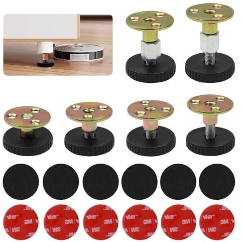 6 PCS Adjustable Levelling Feet, Furniture Legs Adjustable Feet Cabinet Legs, Adjustable Furniture Feet, Sofa Feet, Bed Feet, Furniture Feet, for Bedroom, Kitchen, Living Room, Garage, Art Studio