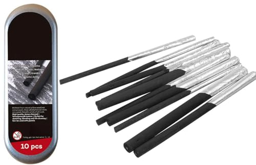 Gorise Lot De 10 Crayons À Fusain Willow Pour Croquis Professionnels De 5 Mm À 9 Mm, Fournitures D'art Avec Boîte En Fer Blanc, Ensemble De Dessin Pour Artistes, Adultes Et