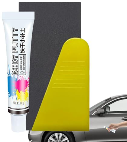 Mastic de réparation de carrosserie à séchage rapide - Mastic de remplissage pour petites rayures et bosses - Mastic de réparation pour voiture - Peinture et carrosserie