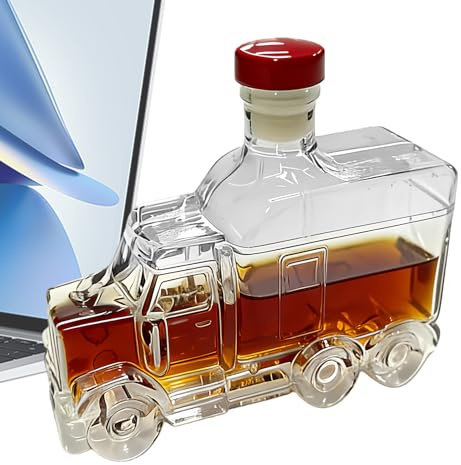 Dekanter Für Spirituosen | Oldtimer LKW Design Bourbon Auslauf - 375ml Vintage Spirituosen Behälter Mit Originellem Stöpsel Für Bar Hochzeit Geburtstag Champagner