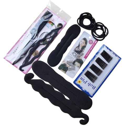 FOMIYES Hair Styling Set 79pcs Diy Hair Accessories Donut Bun Maker and Braiding Tool Kit for Women Messy Updo