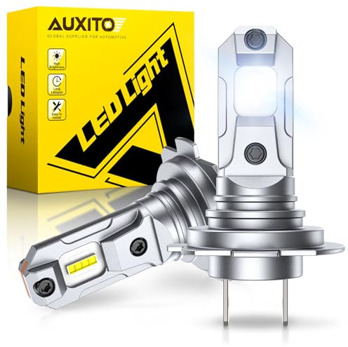 AUXITO H7 Bulb, 6500K Cool White 600% Brighter, Direct Plug & Play Installation, No Adapters Needed, 99% Vehicle Compatible, Enhanced Safety Vision