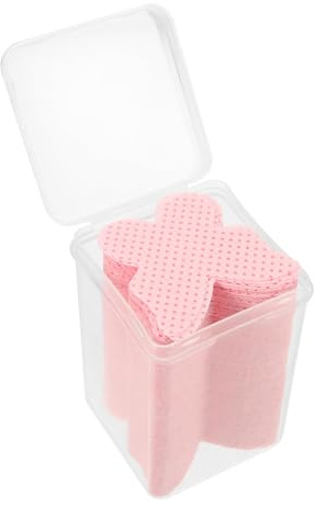Artibetter Lingettes pour Ongles en Coton Doux Non Pelucheuses Forme Cœur 200 Feuilles Grosse Capacité pour Usage Maison et Salon