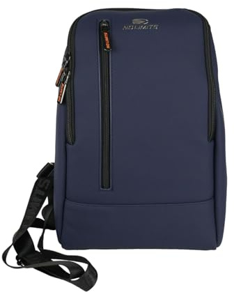 No Limits Einschultertasche für Herren, wasserdicht, verstellbarer Schultergurt, Soft-Touch-Effekt und orangefarbenes Futter, mit mehreren Taschen