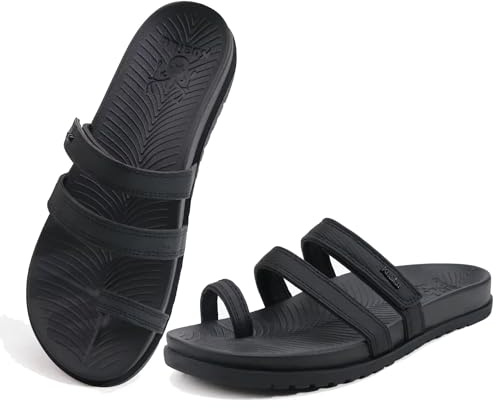 KuaiLu Womens Slides Sandals With Arch Support Comfort Plantar Fasciitis