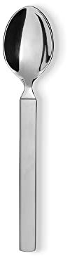 Alessi 4180/8 Dry Cuiller à Café en Acier Inoxydable 18/10 Brillant à Manche Satiné, Set de 6 Pièces, Argent