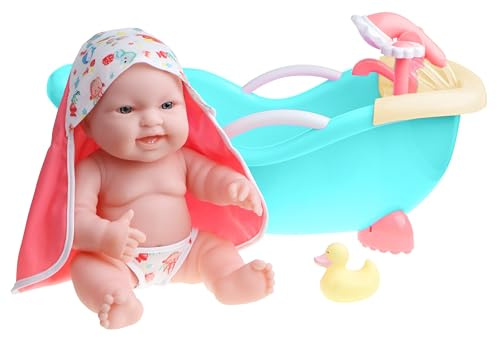 JC Toys - 14 Lots to Love Babies Doll and Bath | Real Working Bath and Shower Gift Set and Accessories | Posable & Waterproof | Ages 2+