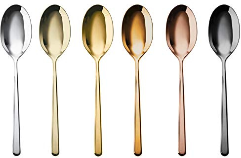 Sambonet Rosenthal Linear - Espressolöffel/Mokkalöffel - Edelstahl - Multicolor - 6er Set