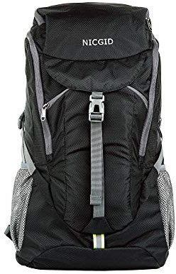 Nicgid 50L leichter Wanderrucksack, faltbar, multifunktionale Reisetasche, wasserabweisend, lässiger Camping-Rucksack für Männer und Frauen, Outdoor-Sport, Berge